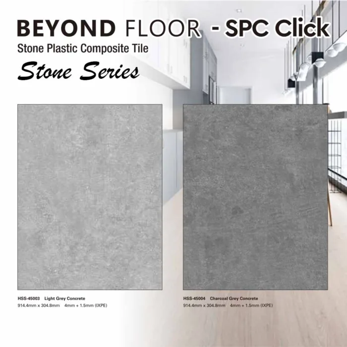 Lantai SPC Beyond Flooring Motif Semen / Stone/ Batu / Concrete - Image 2