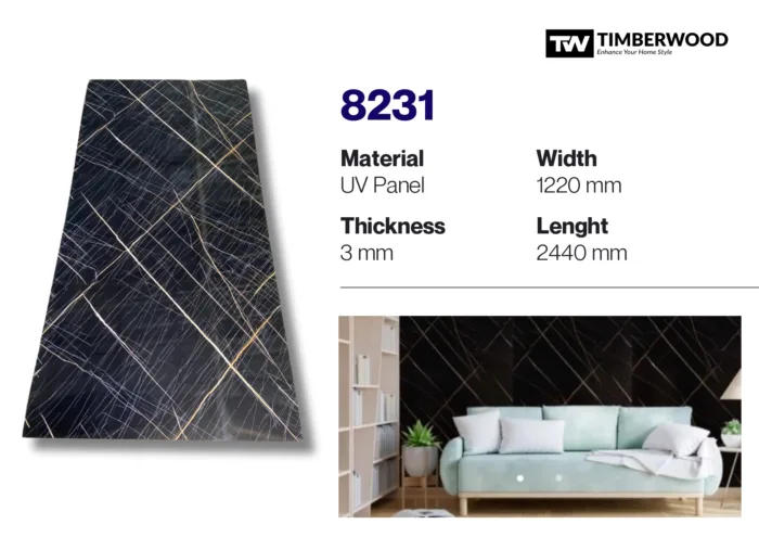 PVC Marmer Timberwood 3mm Panel Dinding - Image 7