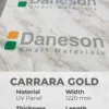 PVC Marmer / UPVC Marble Hiasan Dinding Wall Panel Motif CARRARA GOLD