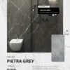 PVC Marmer / UPVC Marble Hiasan Dinding Wall Panel Motif PIETRA GREY