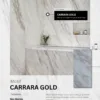 PVC Marmer / UPVC Marble Hiasan Dinding Wall Panel Motif CARRARA GOLD