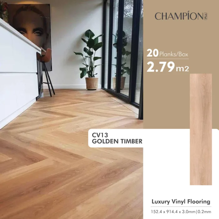 CHAMPION Lantai Vinyl Kayu 3mm Berkualitas - Image 2