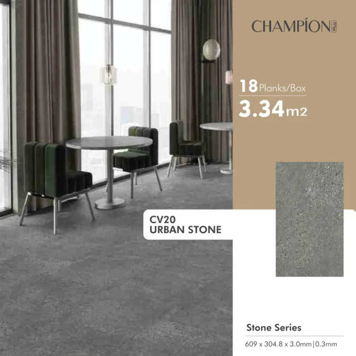 CHAMPION Lantai Vinyl Kayu 3mm Berkualitas - Image 6