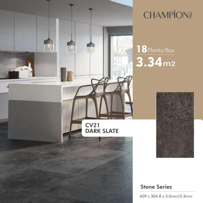 CHAMPION Lantai Vinyl Kayu 3mm Berkualitas - Image 7
