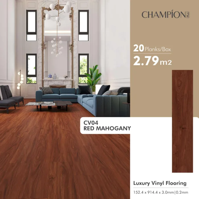 CHAMPION Lantai Vinyl Kayu 3mm Berkualitas - Image 9