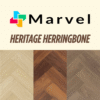 Marvel Lantai SPC Heritage Herringbone 6.5mm Kokoh Anti Jamur