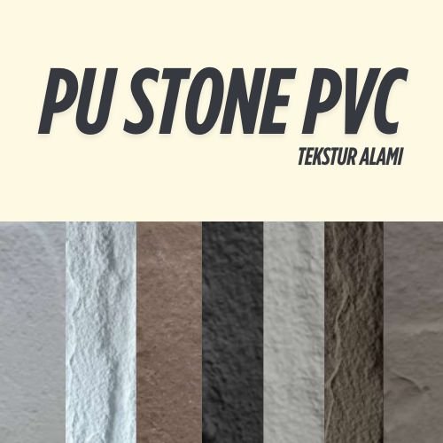 PU Stone PVC Hiasan Dinding Berkualitas - Motif Batu Alami