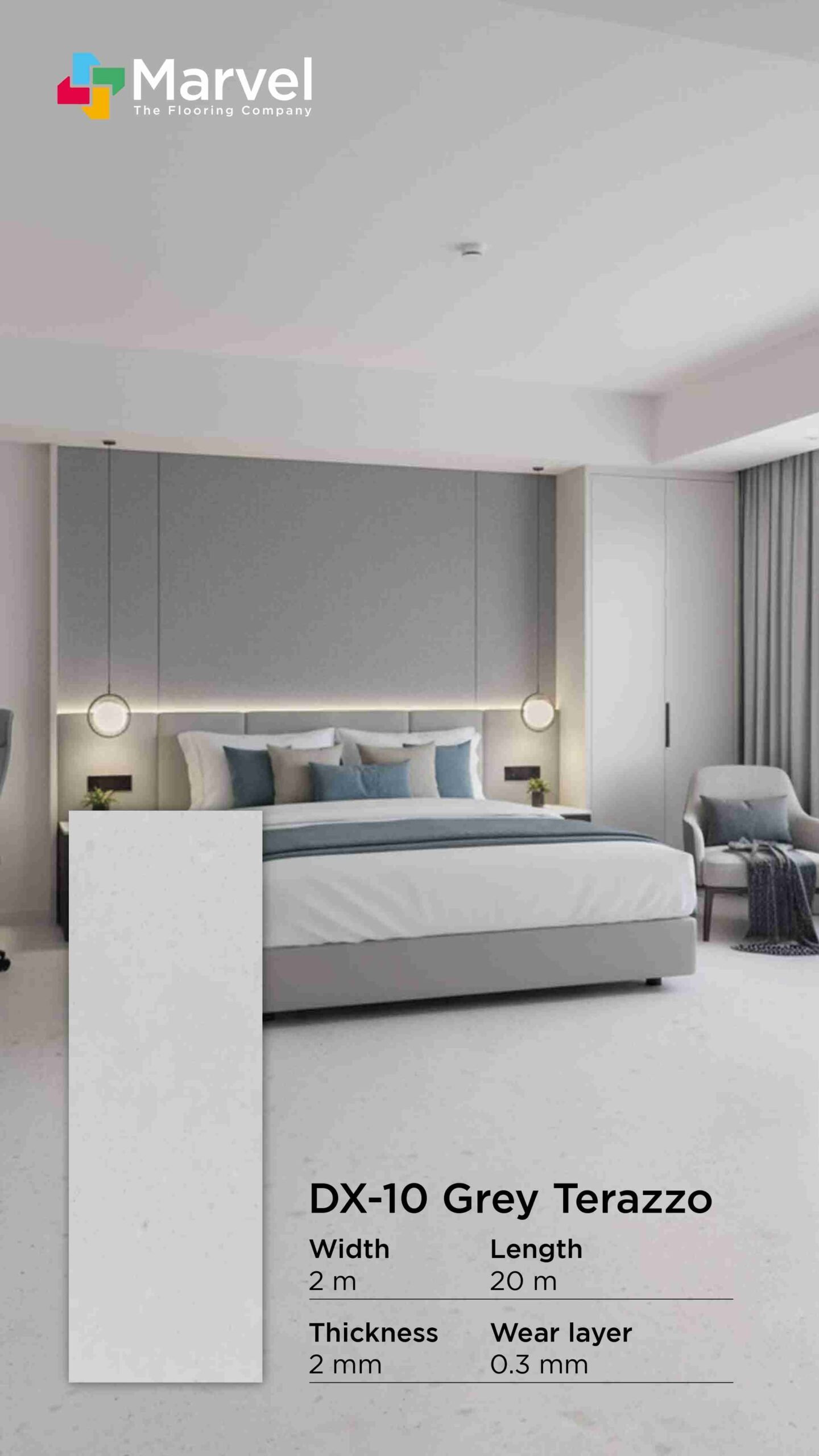 Lantai Vinyl Komersil Cocok Untuk Umum| Lantai Vinyl Roll Comercial - Image 3