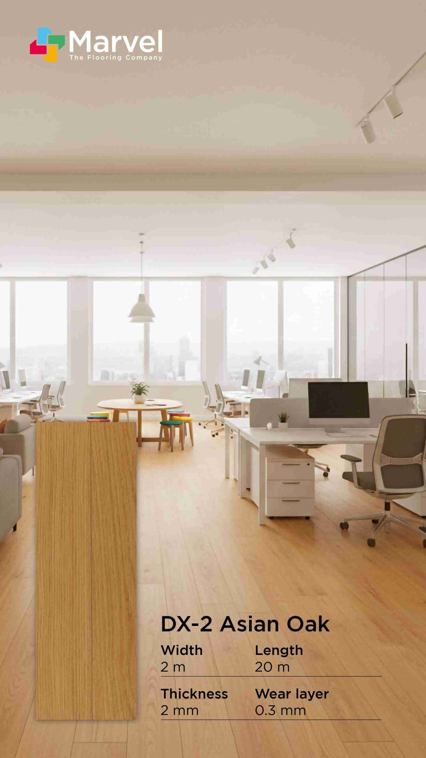 Lantai Vinyl Komersil Cocok Untuk Umum| Lantai Vinyl Roll Comercial - Image 10