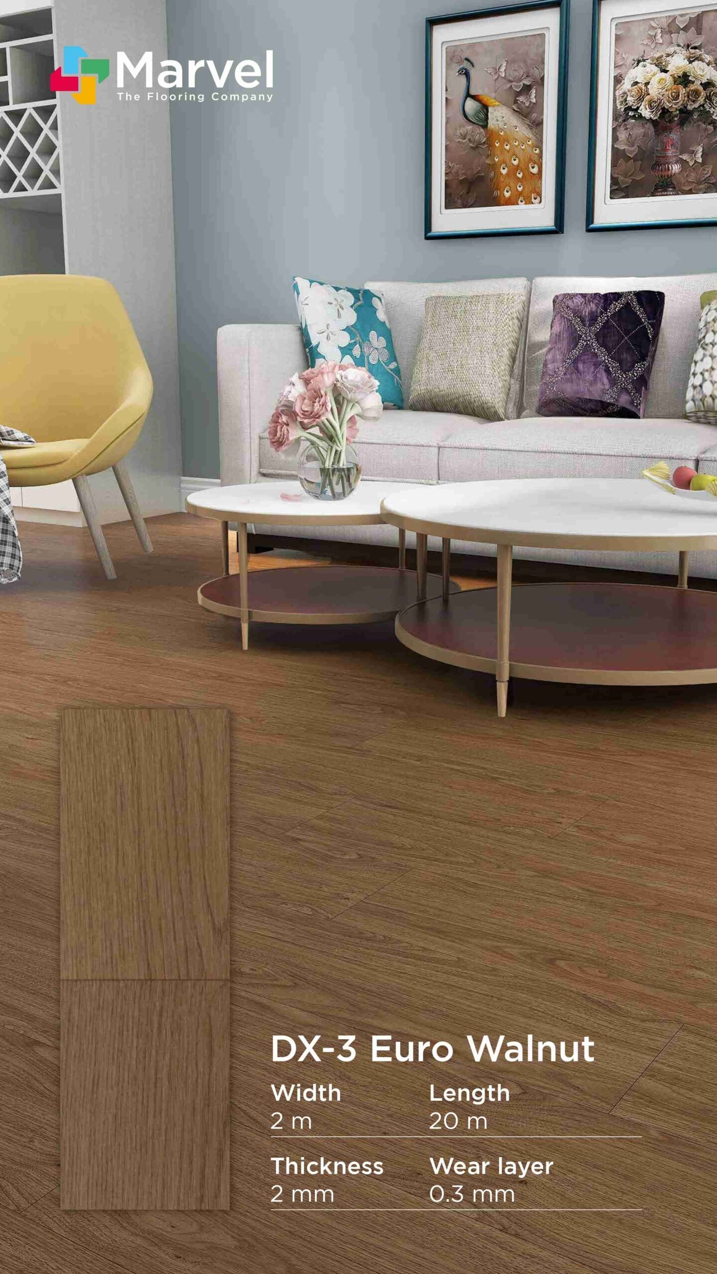 Lantai Vinyl Komersil Cocok Untuk Umum| Lantai Vinyl Roll Comercial - Image 11