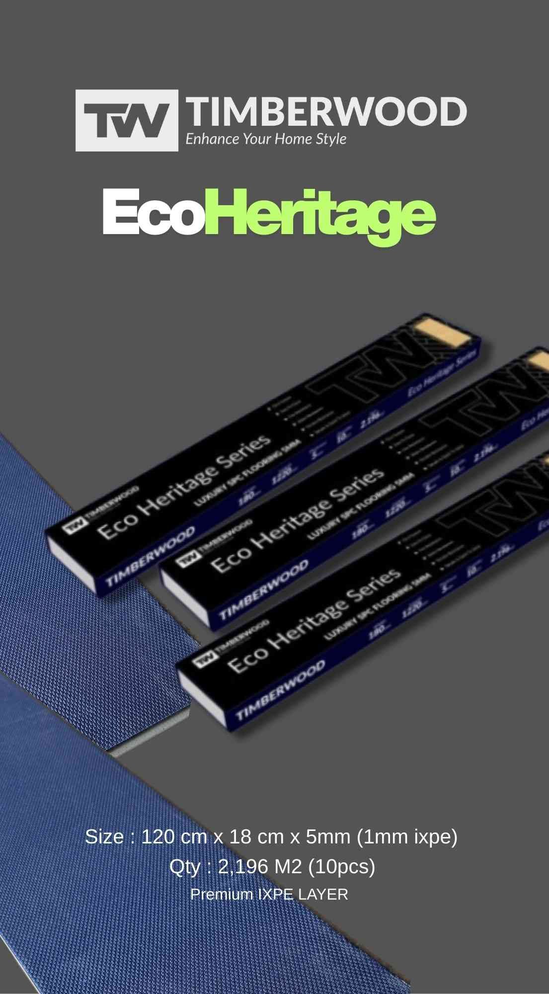 Lantai SPC 5mm Timberwood EcoHeritage | SPC 5mm Murah Berkualitas - Image 2