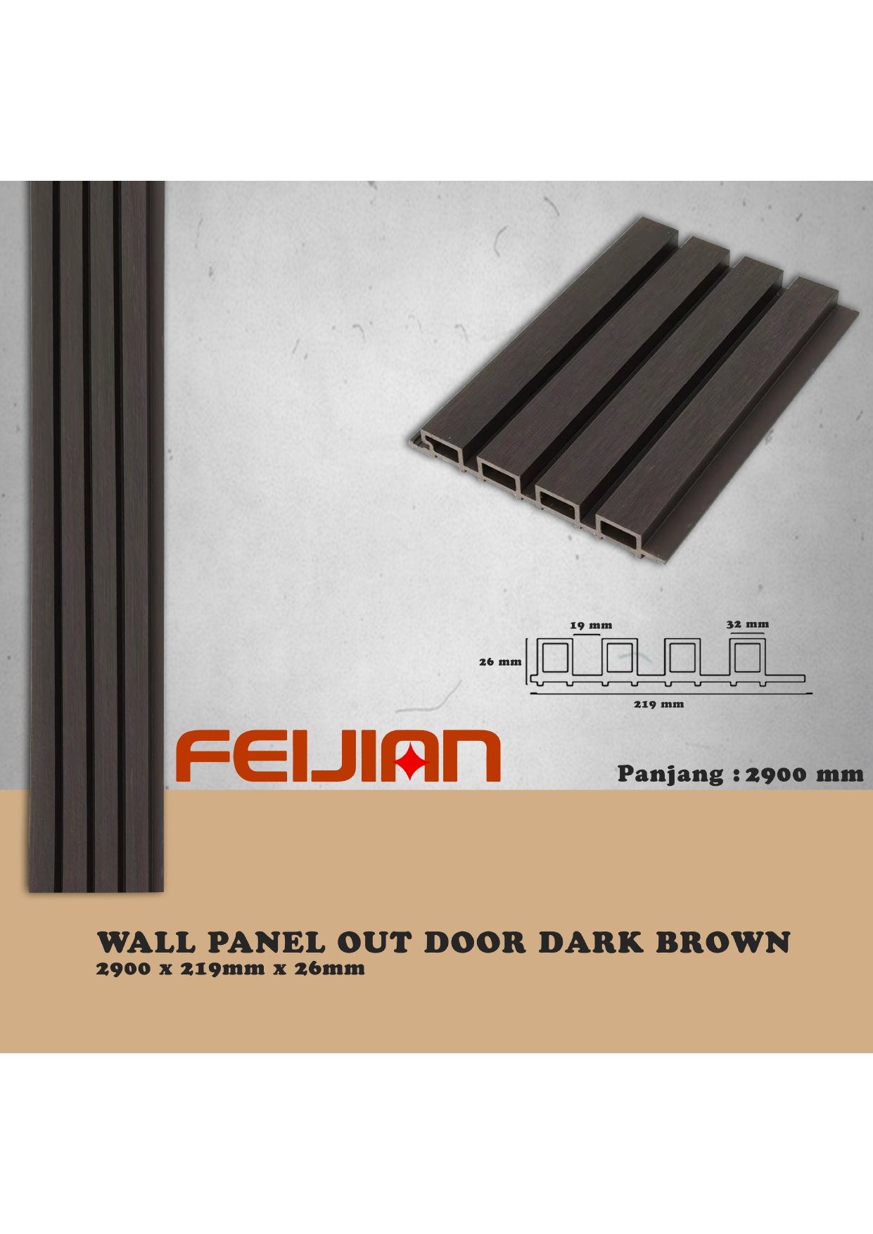 Wall Panel WPC Outdoor Anti Air Bahan Premium & Tahan Lama - Image 2