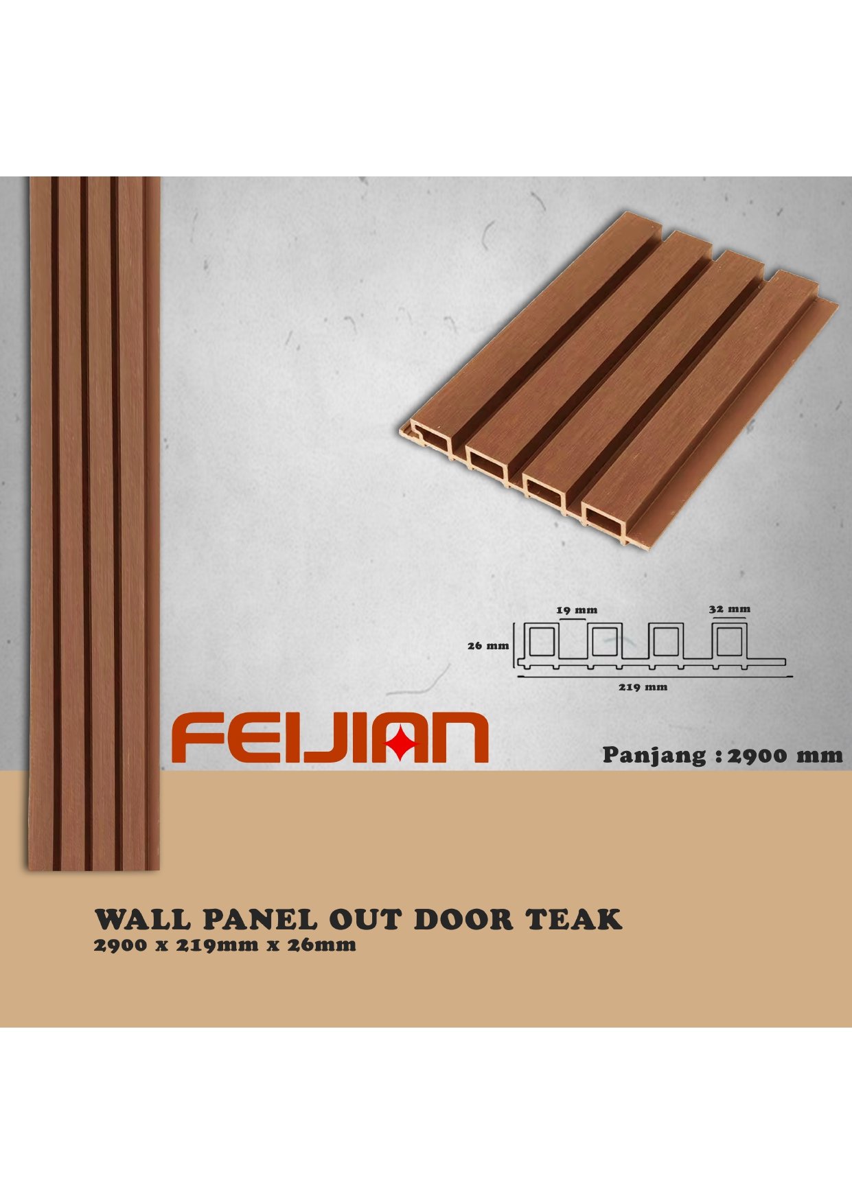 Wall Panel WPC Outdoor Anti Air Bahan Premium & Tahan Lama - Image 3