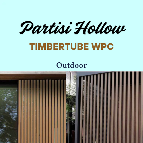 Partisi Hollow Timber Tube WPC Outdoor | Partisi WPC 10cm x 5cm
