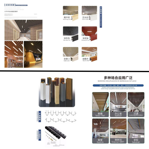 Kisi Kisi Plafon Aluminium Bahan Ringan Anti Karat - Image 2