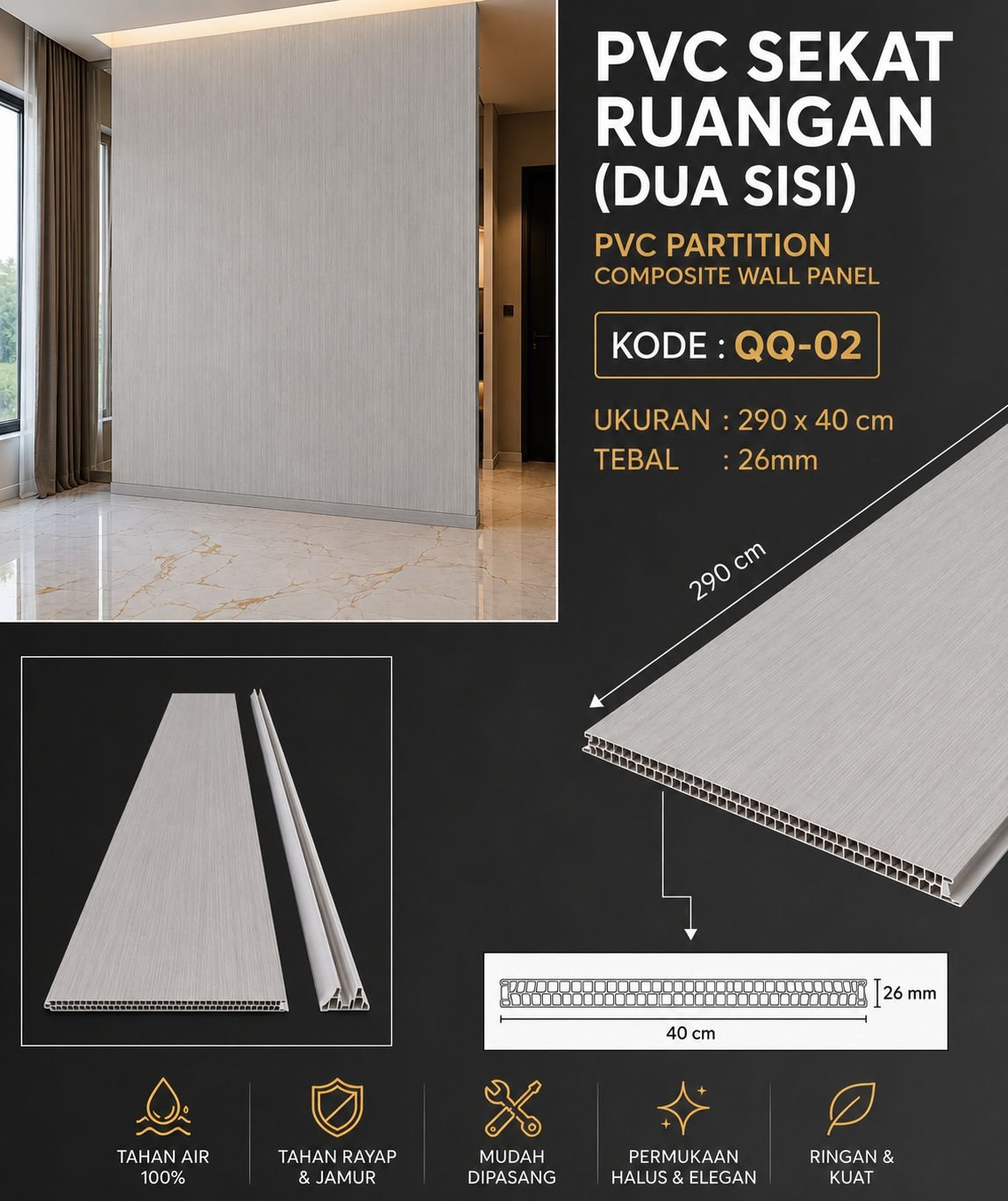 PVC Sekat Ruangan New Series | Partisi Sekat PVC - Image 9