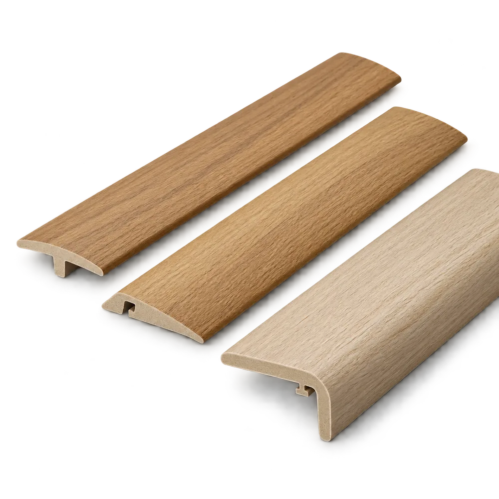 Aksesoris Flooring dengan tampilan material dari sudut diagonal