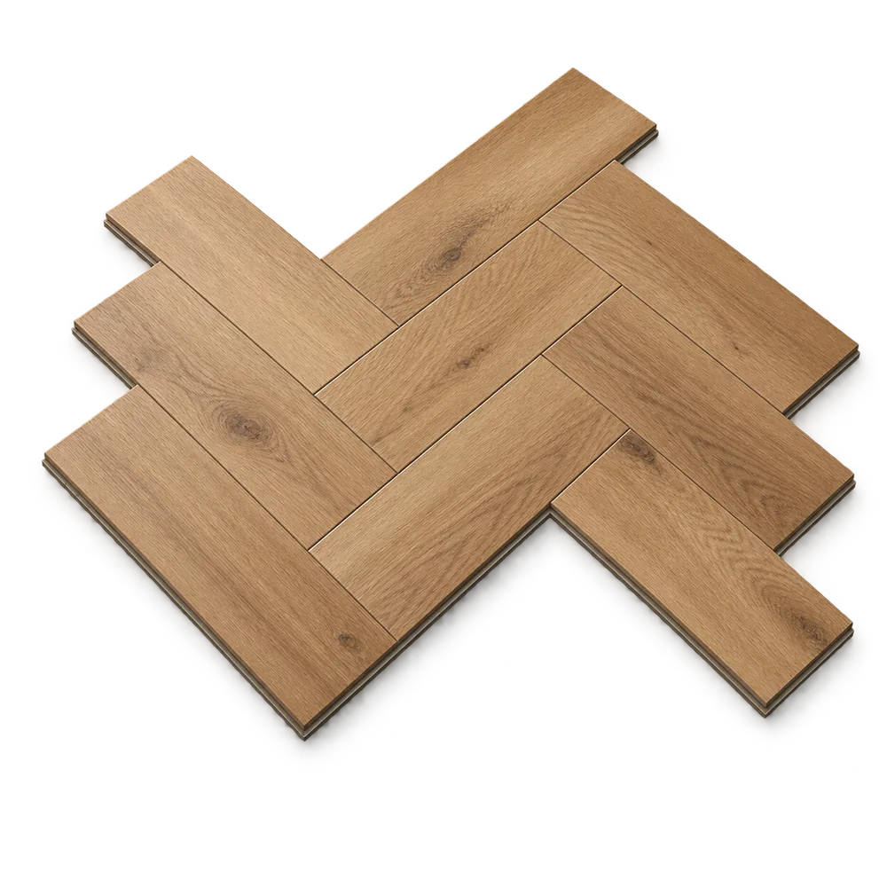 Herringbone dengan tampilan material dari sudut diagonal