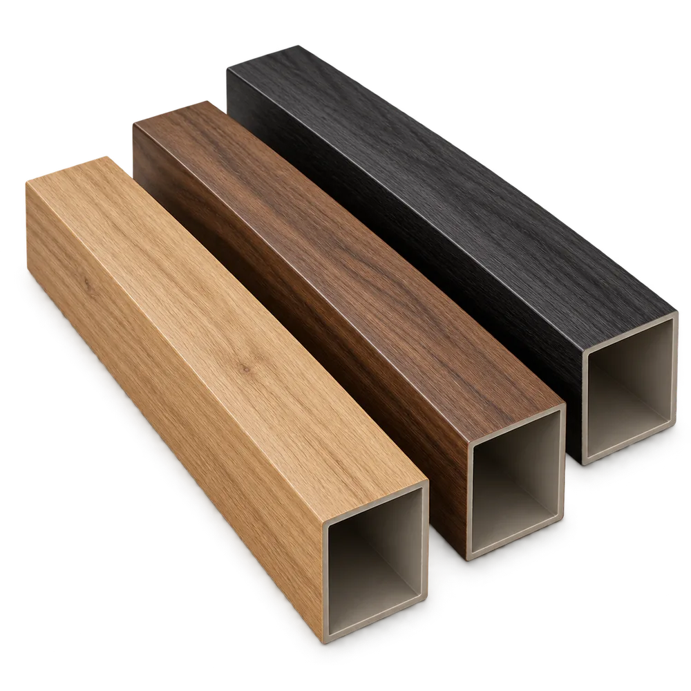 Kisi - Kisi PVC Dinding dengan tampilan material dari sudut diagonal