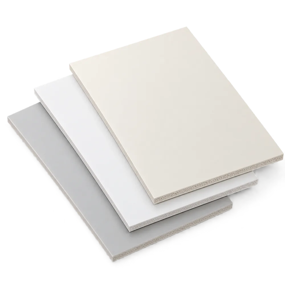Wall Board PVC dengan tampilan material dari sudut diagonal