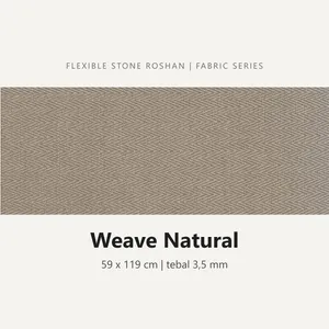 Flexible stone Roshan motif Weave Natural, 59 x 119 cm, tebal 3,5 mm