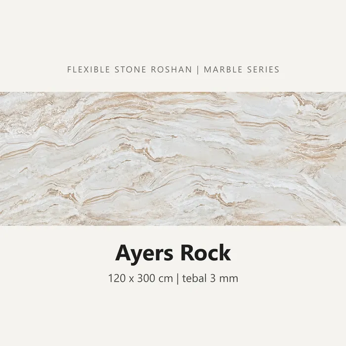 Flexible stone Roshan motif Ayers Rock, 120 x 300 cm, tebal 3 mm