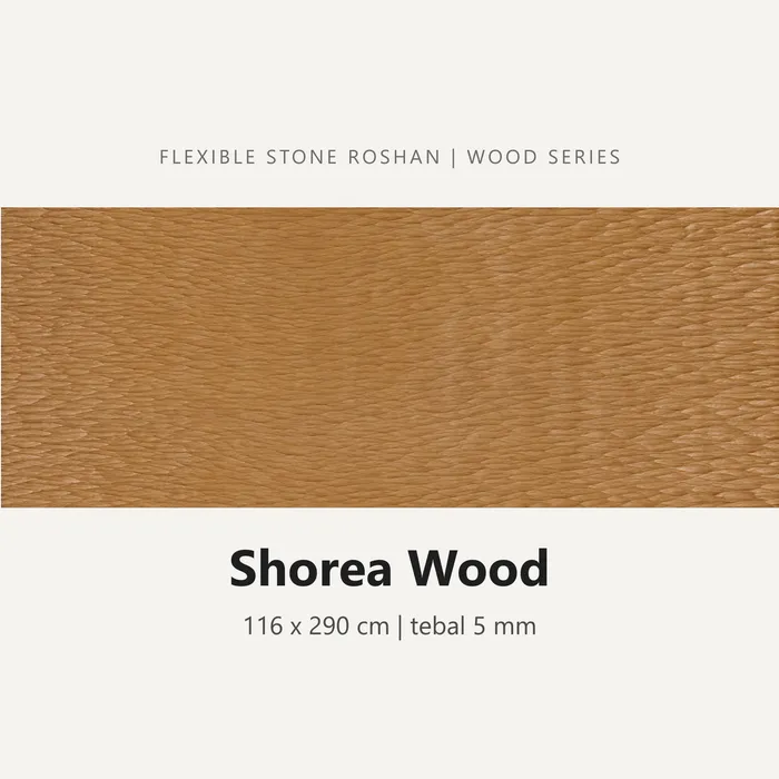 Flexible stone Roshan motif Shorea Wood, 116 x 290 cm, tebal 5 mm