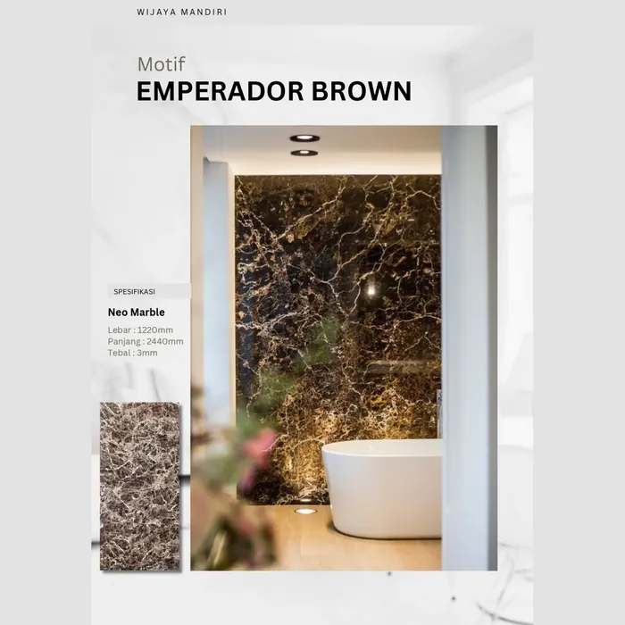 PVC Marmer UPVC Marble motif Emperador Brown
