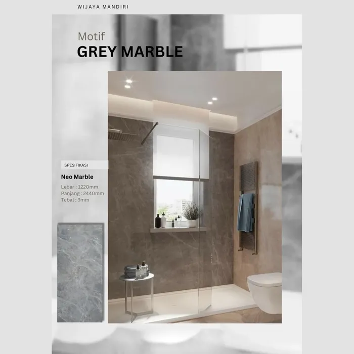 PVC Marmer UPVC Marble motif Grey Marble