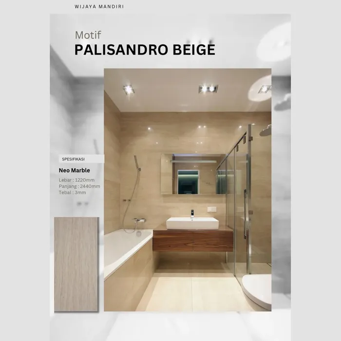 PVC Marmer UPVC Marble motif Palisandro Beige