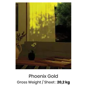 WPC Wall Board Bamboo Charcoal Roshan Mirror Series warna Phoenix Gold
