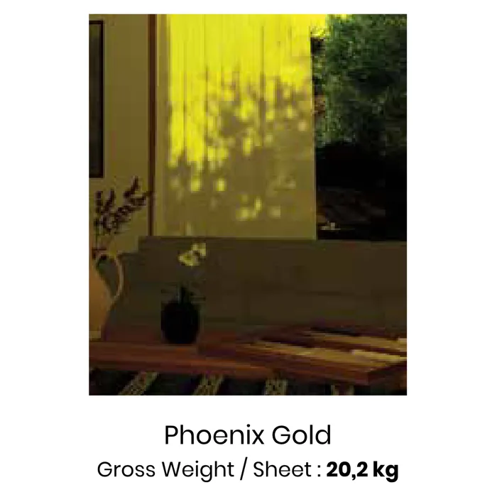 WPC Wall Board Bamboo Charcoal Roshan Mirror Series warna Phoenix Gold