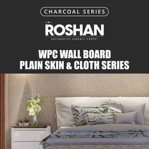 WPC Wall Board Bamboo Charcoal Roshan Plain Skin dan Cloth Series