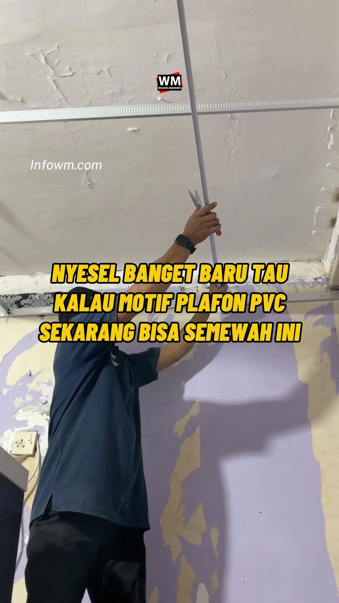 Cuplikan video: Pemasangan plafon PVC motif baru