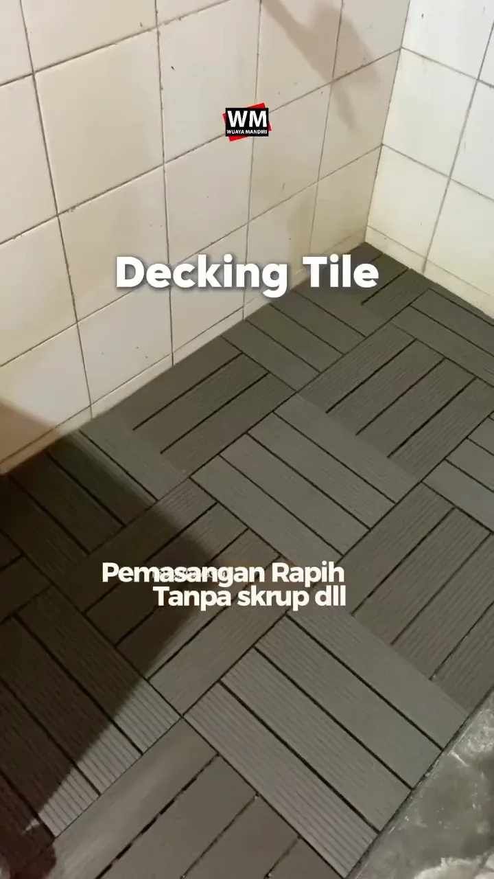Cuplikan video: Lantai decking tile abu-abu di area basah