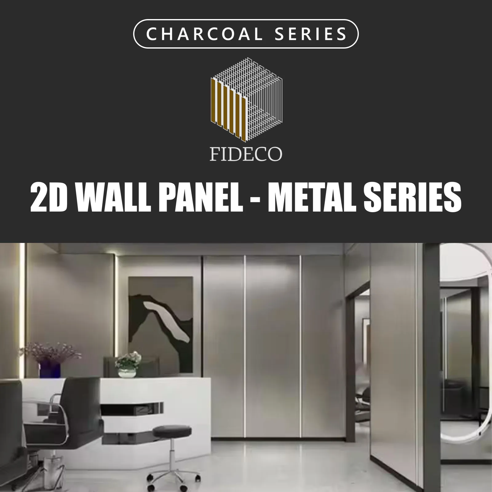 Wall Board Bamboo Charcoal FIDECO by TACO 2D Wall Panel Metal Series