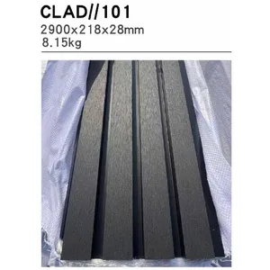 WPC Wall Panel Outdoor N Series warna CLAD 101 (hitam)
