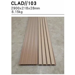 WPC Wall Panel Outdoor N Series warna CLAD 103 (krem kayu)