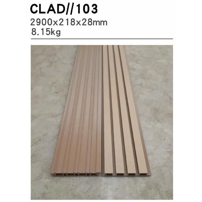 WPC Wall Panel Outdoor N Series warna CLAD 103 (krem kayu)