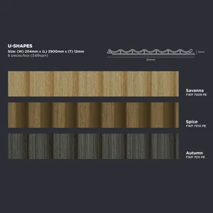 WPC Deco Panel FIDECO U-Shapes Savanna, Spice, Autumn
