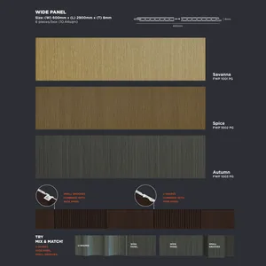 WPC Deco Panel FIDECO Wide Panel Savanna, Spice, Autumn